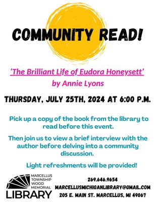 Community Reads-The Brilliant Life of Eudora Honeysett